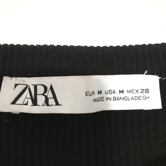 ZARA Sweater | Women's Black with Silver Hook and Eye Sleeve detail Size M - Picture 3 of 9